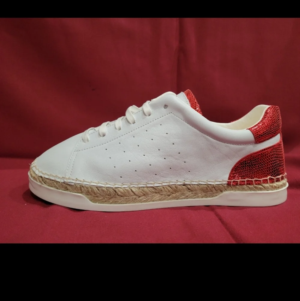 Canal st martin Lancry espadrille sneakers roma Rouge white red 41